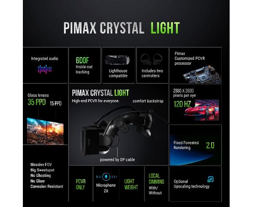 Шлем виртуальной реальности Pimax Crystal Light