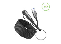 Кабель Link для шлемов Quest 3 / Quest 3S / Pico 4 / Ultra | KIWI design | Черный (5 метров)