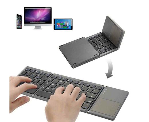 Складная Bluetooth клавиатура с тачпадом