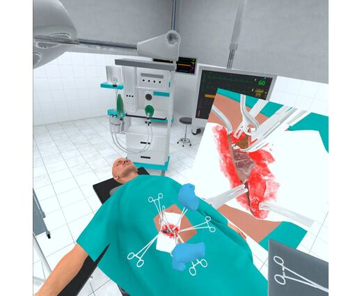 VR тренажер для получения навыков по теме Хирургическая операция аппендэктомия