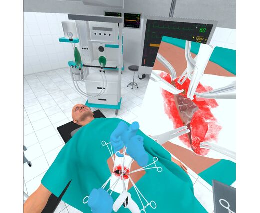 VR тренажер для получения навыков по теме Хирургическая операция аппендэктомия
