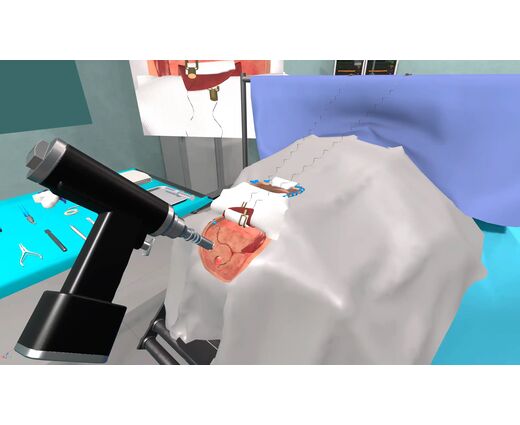 VR тренажер для получения навыков по теме Хирургическая операция декомпрессионная краниотомия