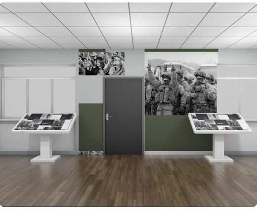 Интерактивный Музей истории СВО и подвигов её участников: ПО + интерактивный стол (55 дюймов)