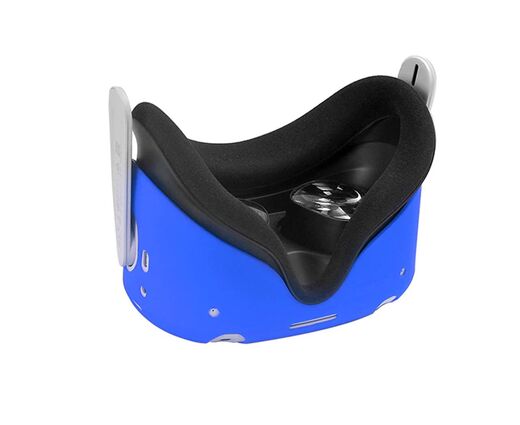 Силиконовый защитный чехол на переднюю панель шлема Oculus Quest 2 синий